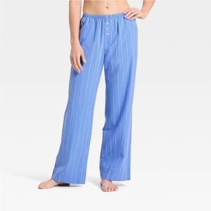 Women's Striped Cotton Blend Pajama
Pants - Auden™ Blue Stripe XXL NWT